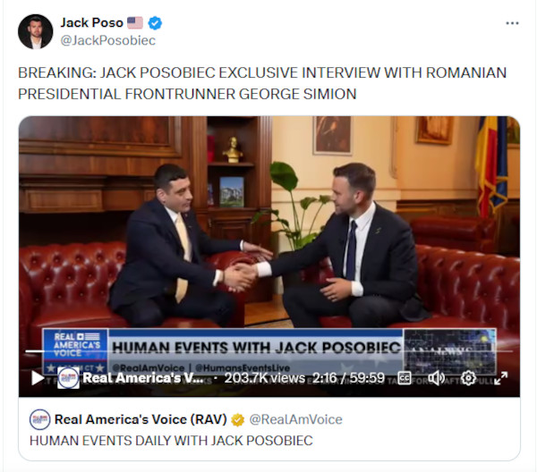 George Simion - Jack Posobiec
