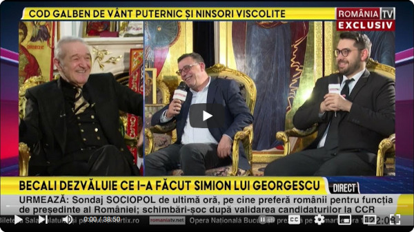 Romania TV Becali interview part 2